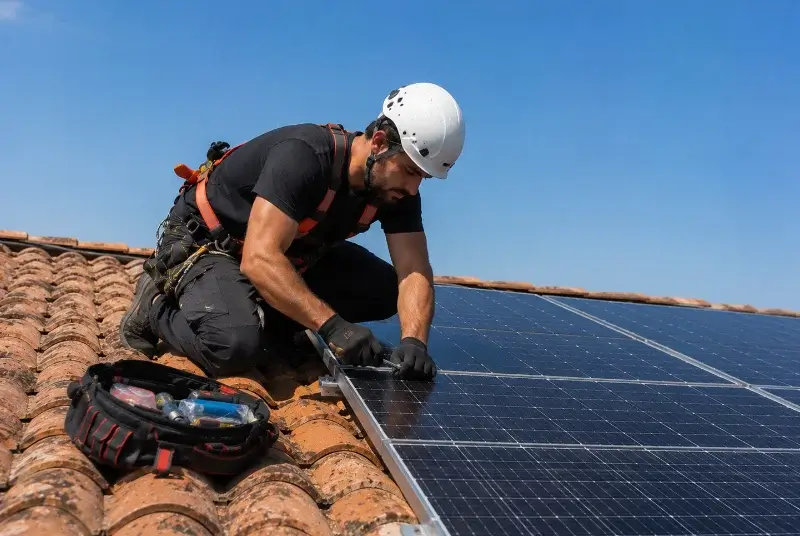 Maintenance et monitoring de panneaux solaires à Roquedur