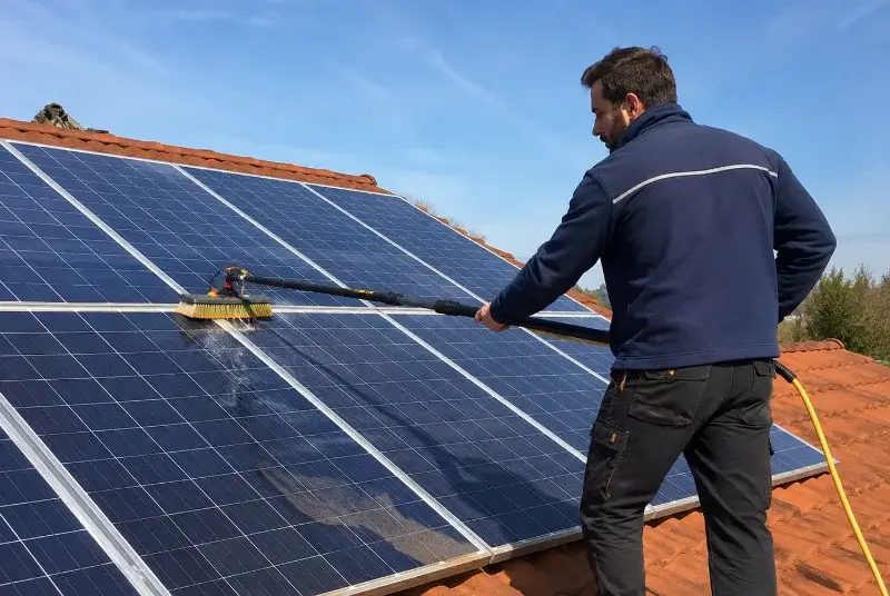 Nettoyage et entretien de panneaux solaires à Roquedur