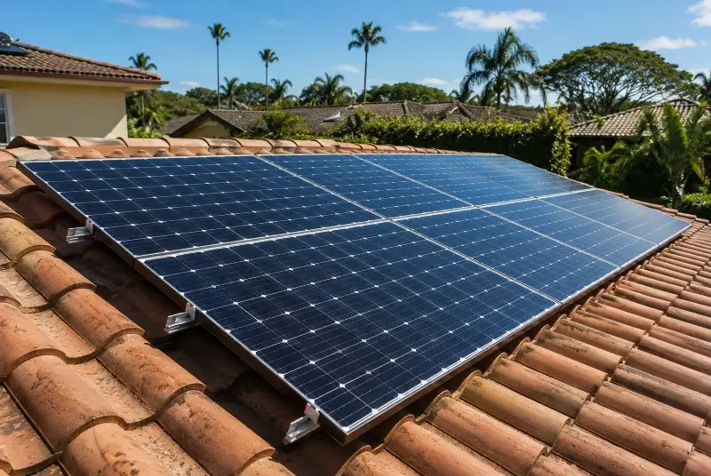 Installation de panneaux solaires à Roquedur